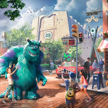 Monsters Inc Land in Walt Disney World met achtbaan en restaurants in Hollywood Studios